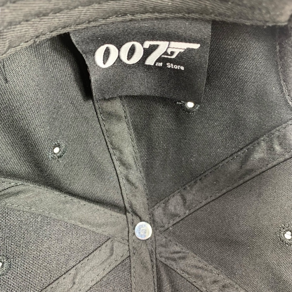 James Bond 007 Store Black Strapback‎ Hat Spectre Logo Cap OSFA - Picture 9 of 10